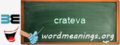 WordMeaning blackboard for crateva